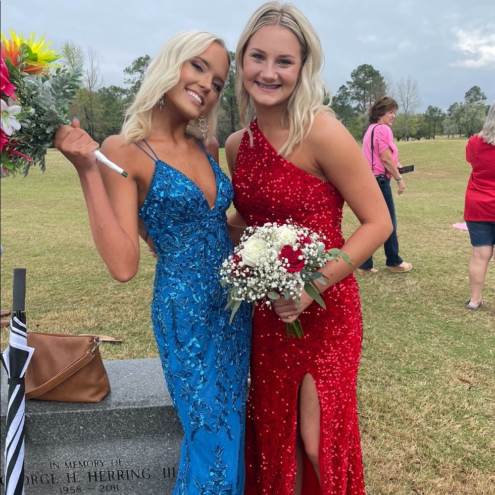 Royal blue Sherri hill prom dress size 0